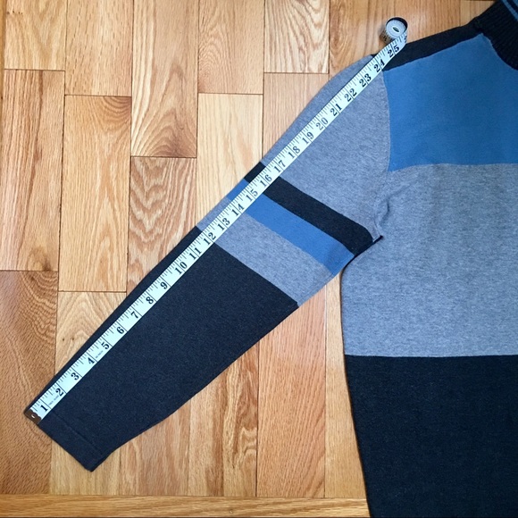 Mexx men’s grey and blue sweater with partial zip - Picture 7 of 12